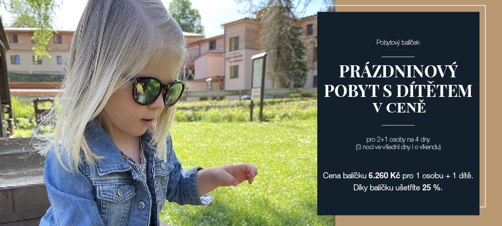 PRÁZDNINOVÝ POBYT S DÍTĚTEM V CENĚ